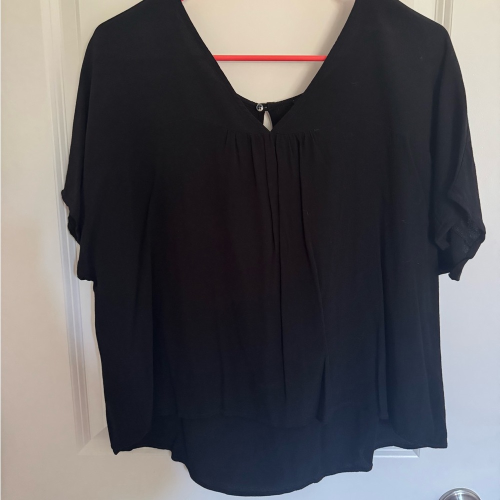 Madewell Black V-Neck Blouse